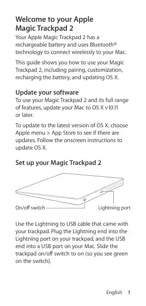 appleアップルMagic Trackpad 2